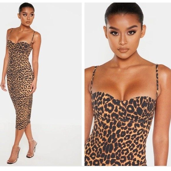 PRETTY LITTLE THING - LEOPARD PRINT MIDI DRESS (Category: Women's Clothes) located in Sydney. Submitted by demescloset1 (Listing ID 1378876252, Image 2). Description: BRAND NEW PRETTY LITTLE THING Leopard Print Midi Dress #leopardprint Size S - M (8-10).