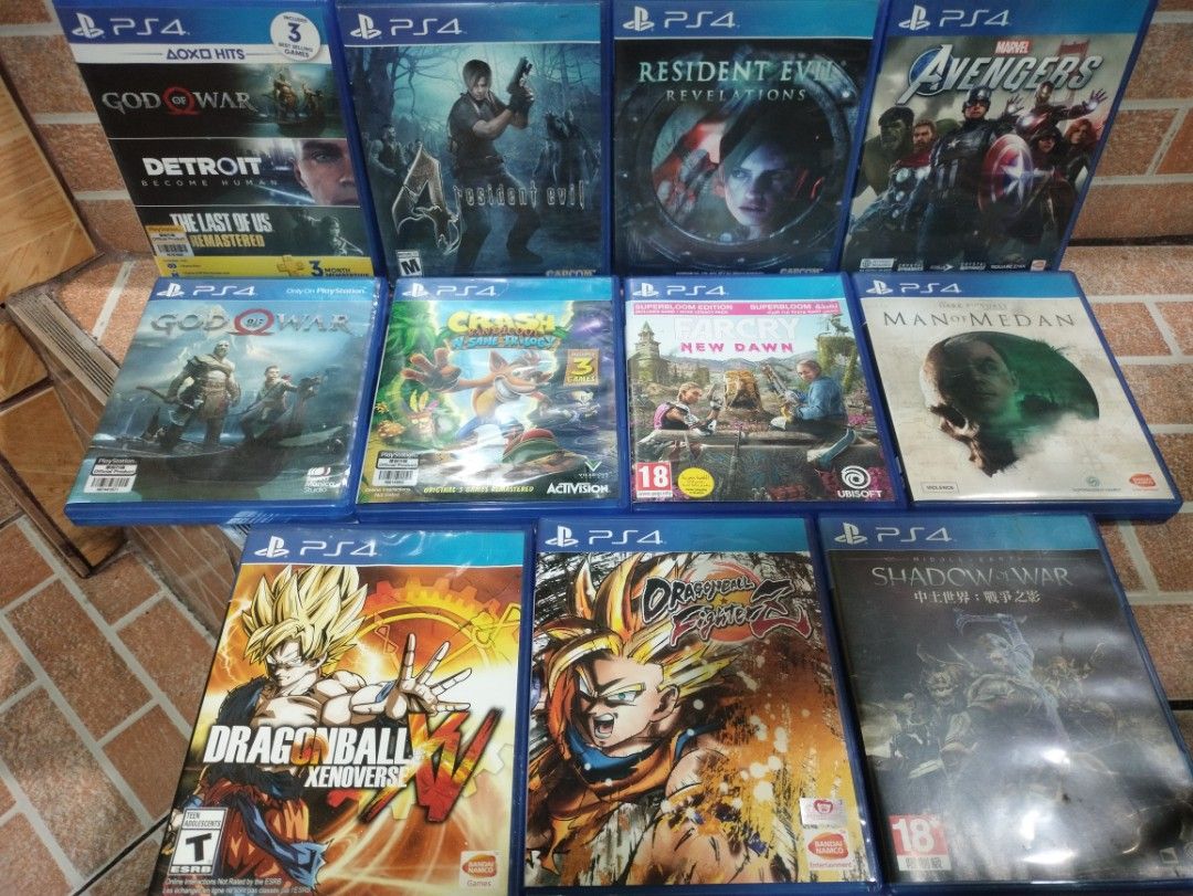ps4 games for sale (Category: PlayStation) located in Caloocan City. Submitted by jbfuenzalida27 (Listing ID 1378730164, Image 1). Description: ps4 games for sale Resident evil 4- 500 Resident evil revelations -500 God of war-500 Farcry new dawn -500 Man of medan -500 Crash bandicoot trilogy- 750 Avengers -600 Dragonball XenoVerse -500 Dragonball fighter z-500 Shaw of war-500 God of war and detroit (2 Disc)- 700 Meetup: c3 caloocan or pick up.