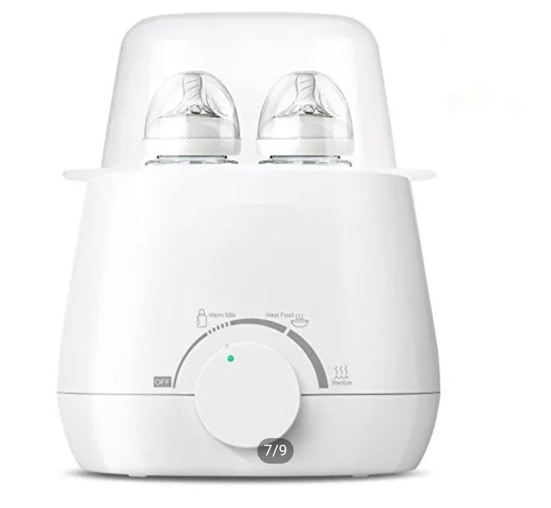 Real Bubee 3-in-1 Milk Warmer & Sterilizer (Category: Breastfeeding & Bottle Feeding) located in Singapore. Submitted by maia.s (Listing ID 1378894556, Image 1). Description: - SG plug - Able to warm 2 milk bottles at one go - Have 2 sets at $12 each Condition: 9/10 Retail: $24.50.
