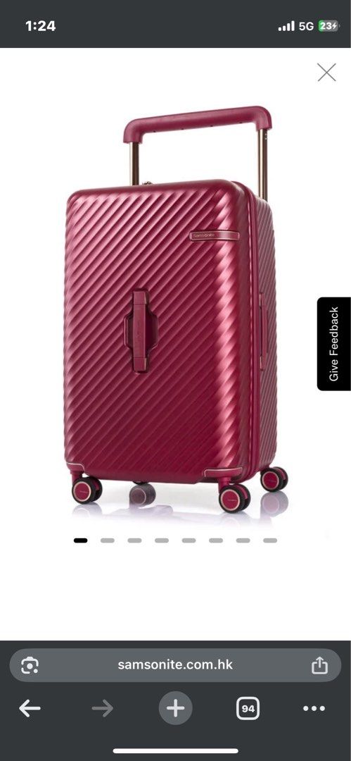 Samsonite Stem Spinner Trunk (Category: Luggage) located in Quezon City. Submitted by the.holy.grail (Listing ID 1378775187, Image 1). Description: Samsonite STEM SPINNER 70/26 TRUNK Luggage divider TSA Combination Lock Material PC Colour RED Dimension 70.0 x 43.0 x 38.0 cm Volume 88L Weight 5.2kg for more info, you can go to the Samsonite website https://www.samsonite.com.hk/en/stem/spinner-70/26-trunk/ss-134887-1726.html .
