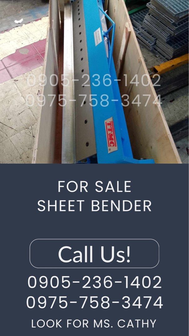 Sheet bender (Category: Construction Tools & Equipment) located in Manila. Submitted by cathvesta_sales (Listing ID 1378740721, Image 1). Description: .