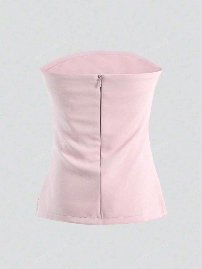 Shein Baby Pink Solid Tube Top (Category: Others Tops) located in Angeles City. Submitted by eishv_ (Listing ID 1378784709, Image 2). Description: never been worn rfs: not my size size: xs.