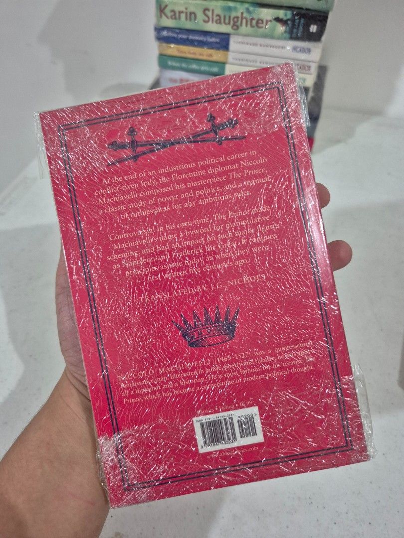 The Prince by Niccolo Machiavelli (Category: Storybooks) located in Pasig City. Submitted by dawwoti (Listing ID 1378819731, Image 2). Description: 📚 Books for a Cause 🐾 RFS: Raising funds to cover the remaining vet bills for my furbaby, who recently underwent surgery. 🙏 All books are cling-wrapped for protection and in good condition (I'll send details of each book’s condition upon request). Some may have sticker markers — I’ll gladly remove 