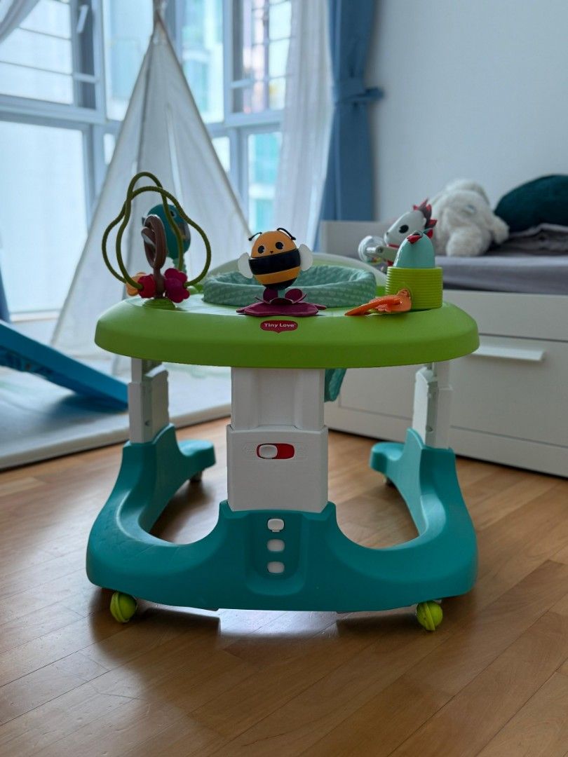 Tiny Love 4-in-1 Here I Grow Mobile Activity Center (Category: Infant Playtime) located in Singapore. Submitted by pc_meow (Listing ID 1378796847, Image 2). Description: Walker, bouncer, Jumperoo, activity center like Skip Hop. https://motherswork.com.sg/products/tiny-love-4-in-1-here-i-grow-mobile-activity-center?srsltid=AfmBOorG9c0-x77zro5b4G3lDsghMmDulen4wFqBkWqZXVNynJnQJmaU Lightly used, after 2-3 months my baby already started standing walki