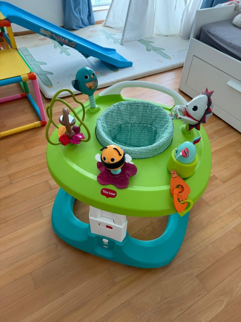 Tiny Love 4-in-1 Here I Grow Mobile Activity Center (Category: Infant Playtime) located in Singapore. Submitted by pc_meow (Listing ID 1378796847, Image 3). Description: Walker, bouncer, Jumperoo, activity center like Skip Hop. https://motherswork.com.sg/products/tiny-love-4-in-1-here-i-grow-mobile-activity-center?srsltid=AfmBOorG9c0-x77zro5b4G3lDsghMmDulen4wFqBkWqZXVNynJnQJmaU Lightly used, after 2-3 months my baby already started standing walki