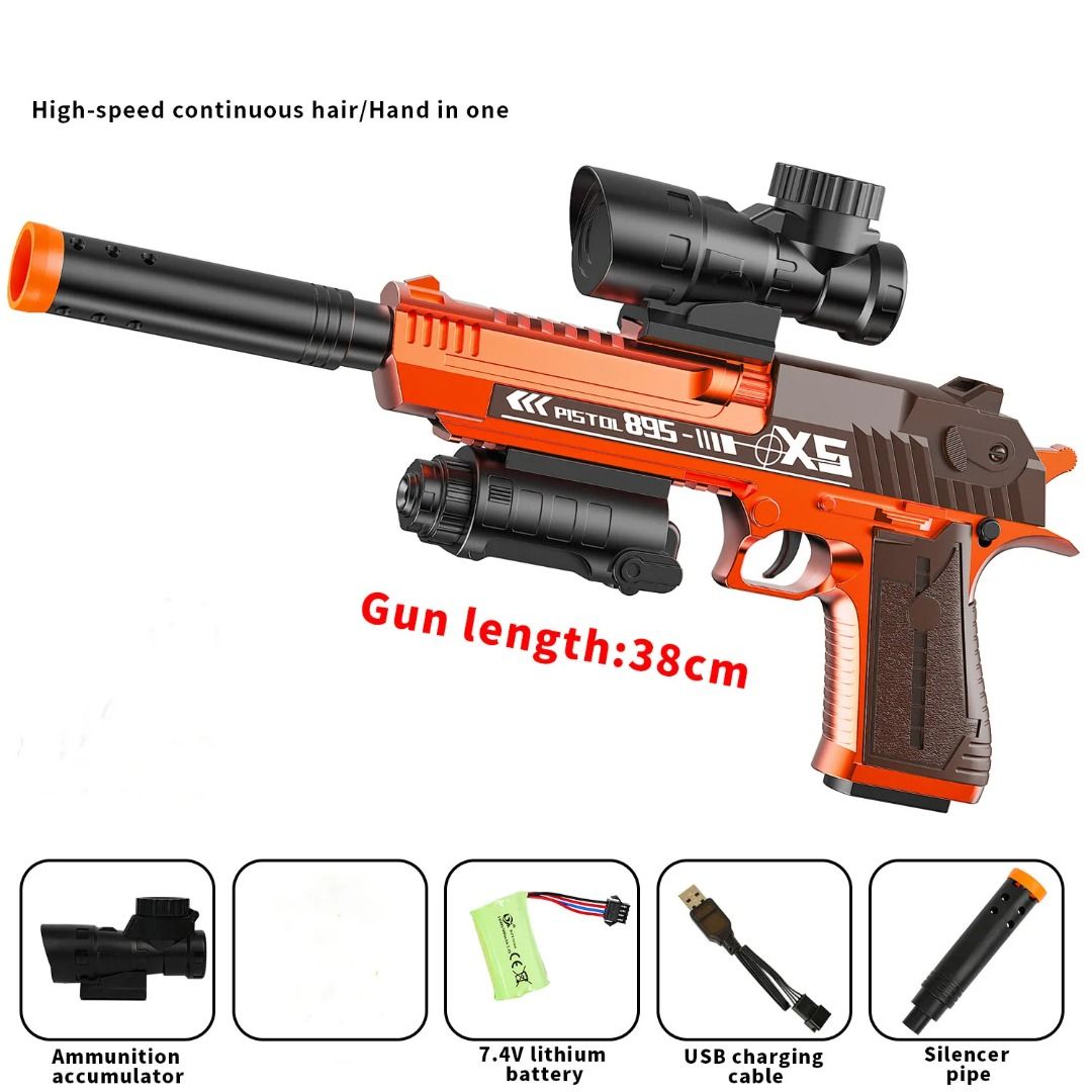 Toy Full Auto Toy Gun, Splashing Water Gel Beads Toy Gun, Automatic ...