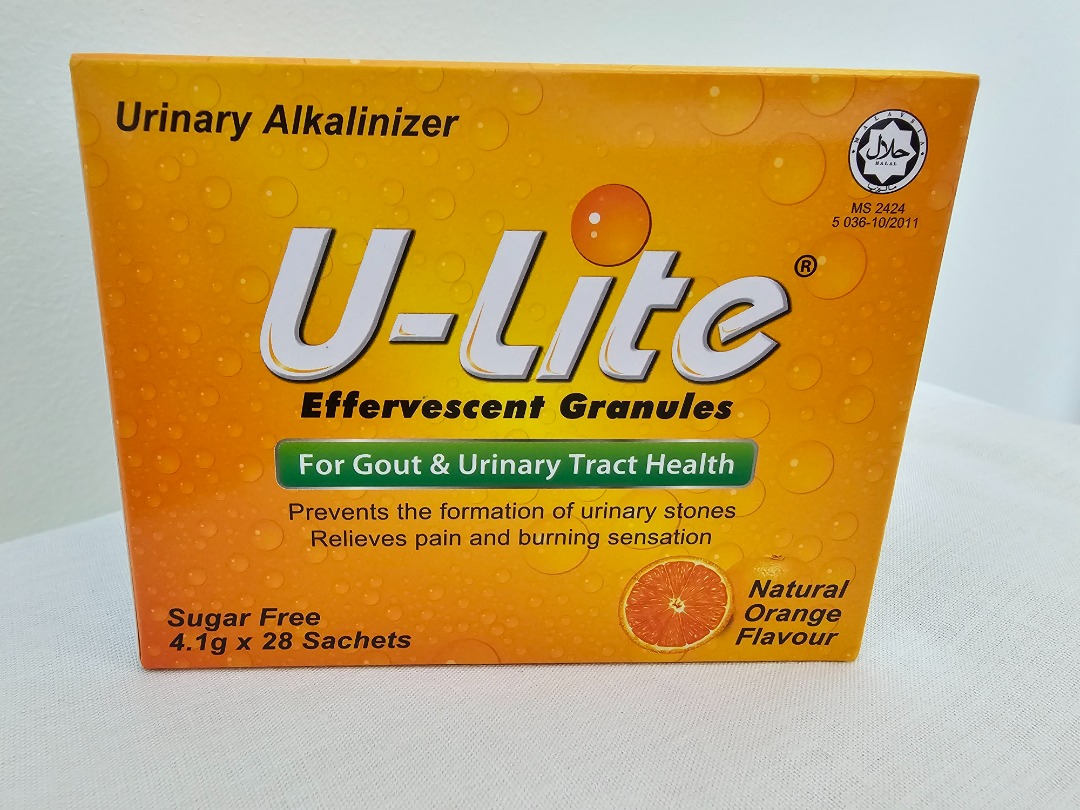 U-Lite Effervescent Granules for Gout & Urinary tract health, Health ...