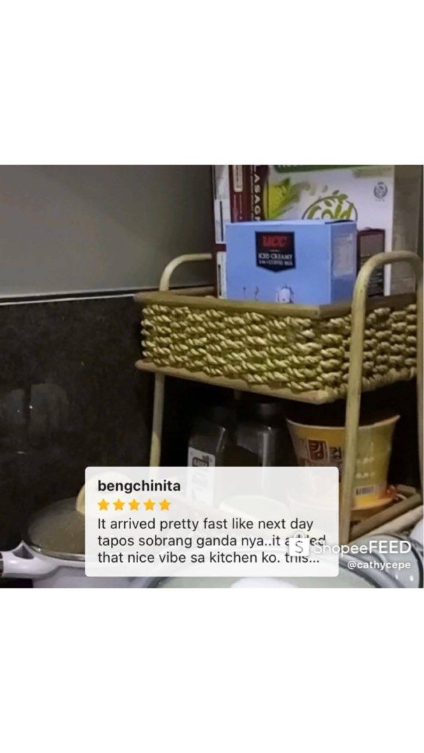 2 tier KITCHEN RACK/FOOD ORGANIZER/KITCHEN ORGANIZER (Category: Food Organization & Storage) located in Marikina City. Submitted by thecraftyhomebyelisha (Listing ID 1379026071, Image 2). Description: KITCHEN RAXK/ORGANIZER 580 each Loc. Marikina Deliveru via lalamove.