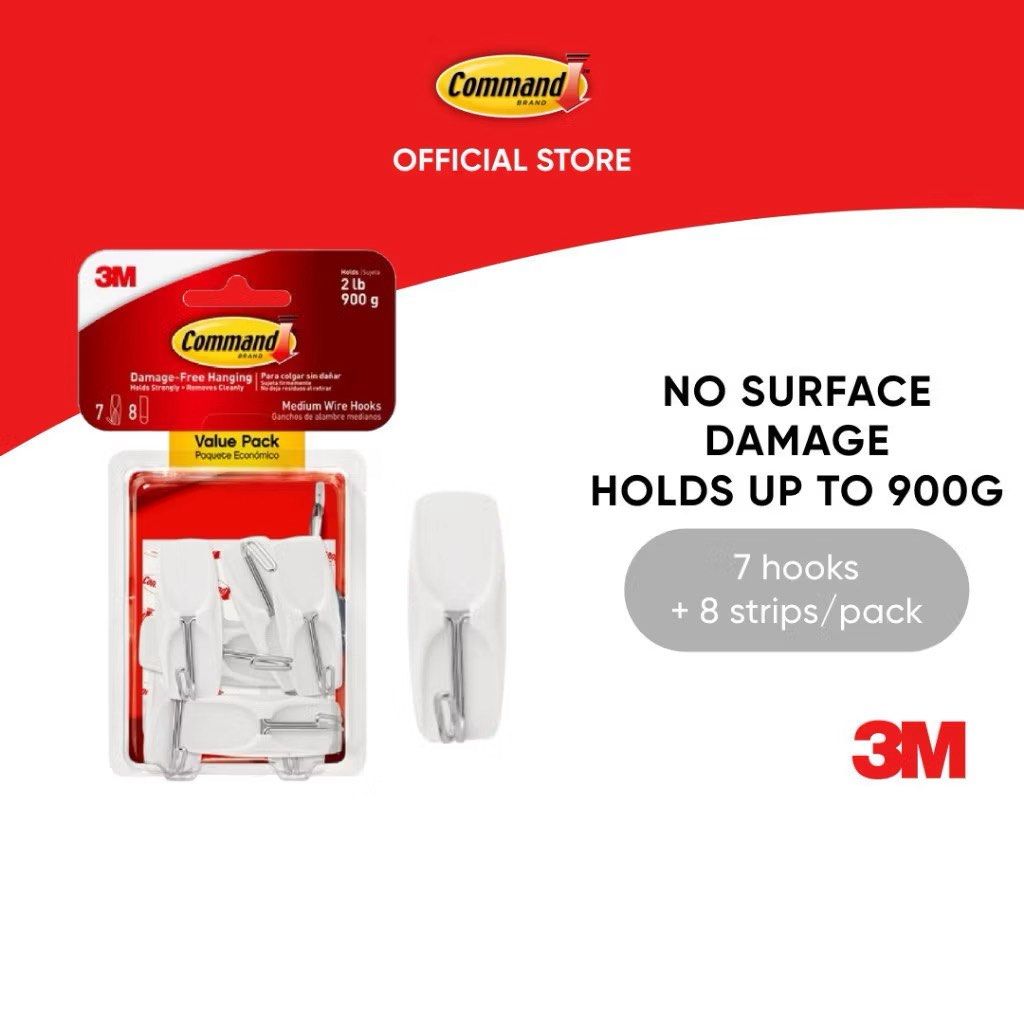 3M Command Medium Wire Hooks64885411118722110