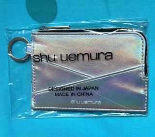 包平郵‼️ Shu uemura 鐳射銀色 card holder coins bag64216185030019110