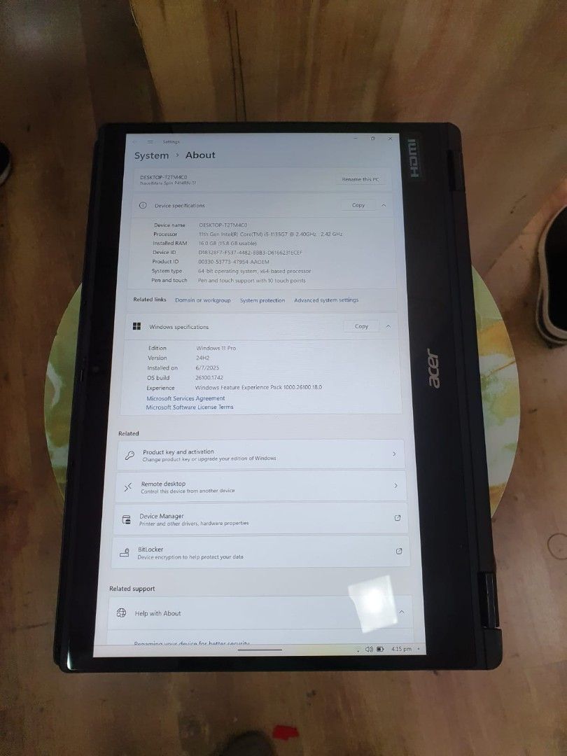 Acer 2in 1tuchscren with stylish pen full HD display with backlight keyboard Core i5/11th gen, Ram 16 GB 512 SSD Windows 11 ms office 2021 Activated Whats App me for faster response 8416 6291. (Category: Laptops & Notebooks) located in Singapore. Submitted by albismikha94934 (Listing ID 1379078825, Image 2). Description: ✅ acer 2 in1core i5 gen 11th full hd display tuchscren with Stylish pen ✅✅External condition 9/10 ✅✅Internal condition 10/10 ✅ 