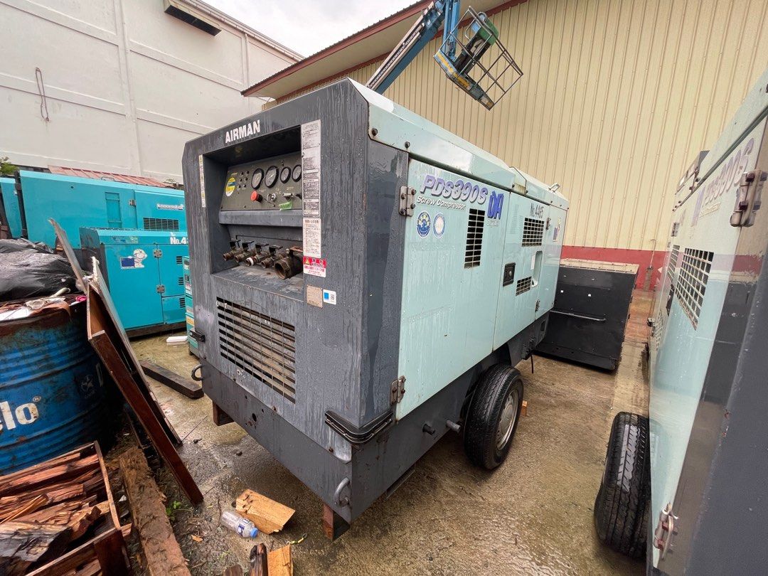 Airman 390 cfm Full Condition Surplus Japan unit (Category: Construction Tools & Equipment) located in Manila. Submitted by santiago0721 (Listing ID 1379021175, Image 3). Description: Ready set unit - for pick up 390 cfm Airman Japan Air Compressor Heavy Duty PMS Unit - fully conditioned Trailer mounted Location - Imus Cavite .