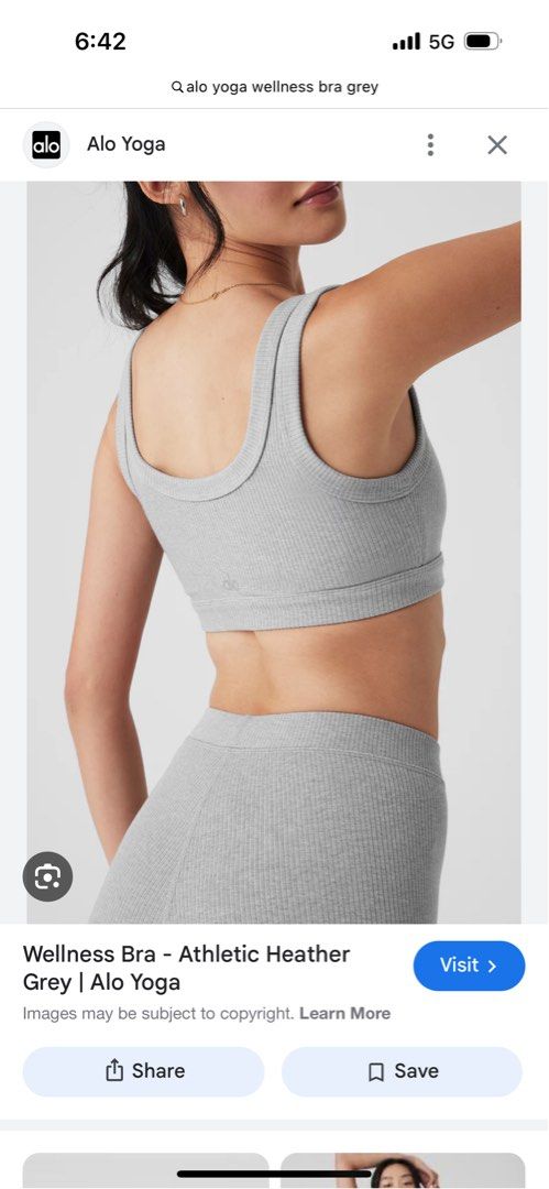 Alo Yoga Wellness Bra in Heather Grey (Category: Activewear) located in Singapore. Submitted by spellsonfilm (Listing ID 1379044608, Image 2). Description: I’ve worn it once only! .