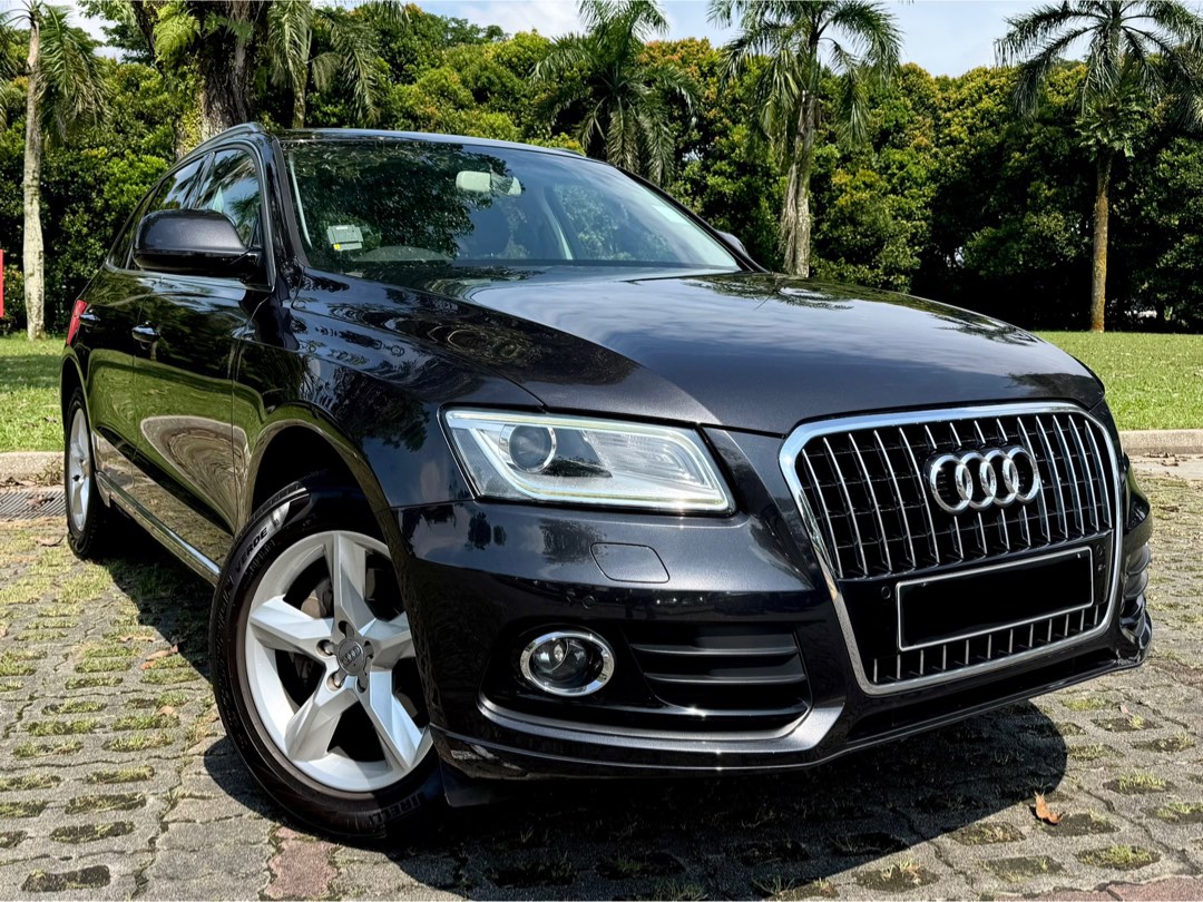 Audi Q5 2.0A TFSI Quattro Auto (Category: Used Cars) located in Singapore. Submitted by carzioz (Listing ID 1379114063, Image 1). Description: Vehicle Features Responsive 2L 4 cylinders turbocharged engine mated with 8 speed tiptronic transmission producing 180Bhp with 320Nm of torque Accessories Multi Function Steering Wheel, paddle shift, driver electric seat, multi zone aircon, keyless, electric parking brake, cruise control. Description New a
