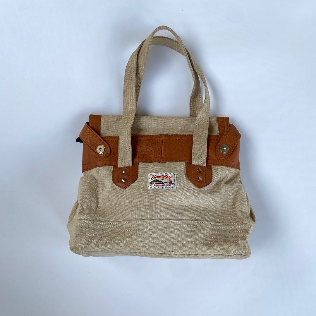 Beams Boy Japan Canvas Top Handle Bag (Category: Luxury Bags & Wallets) located in Iloilo. Submitted by 50houndidz (Listing ID 1379045254, Image 1). Description: Beams Japan Canvas Handle Bag Excellent Condition No flaws Measurements: 12 length 14 width Dm for more questions .