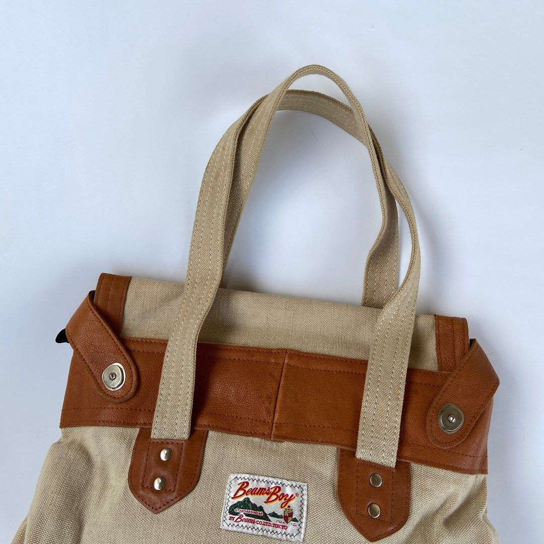 Beams Boy Japan Canvas Top Handle Bag (Category: Luxury Bags & Wallets) located in Iloilo. Submitted by 50houndidz (Listing ID 1379045254, Image 3). Description: Beams Japan Canvas Handle Bag Excellent Condition No flaws Measurements: 12 length 14 width Dm for more questions .