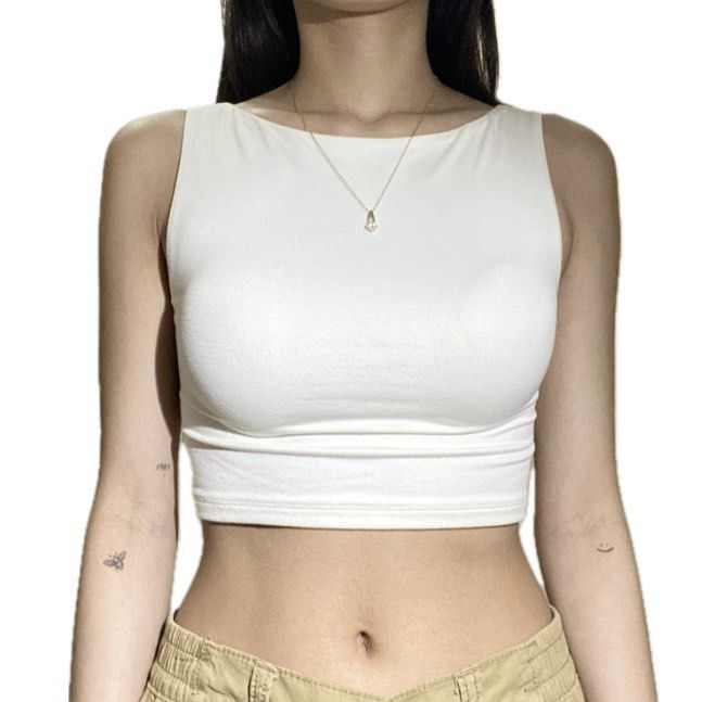 Bershka boat neck scoop back top (Category: Sleeveless) located in Cebu City. Submitted by ahbigil (Listing ID 1379076526, Image 1). Description: Note: The photos that are posted are actual photos of the product/s. -Bershka -worn twice -GOOD AS BRAND NEW -fits XS-Small frames -Great quality Selling this for only ₱180 Model reference: Height: 5’1 Size: XS-S Waist: 25 Bust: 32A Note: NO CANCELLATIONS once order/s has/have been made. No return, no r