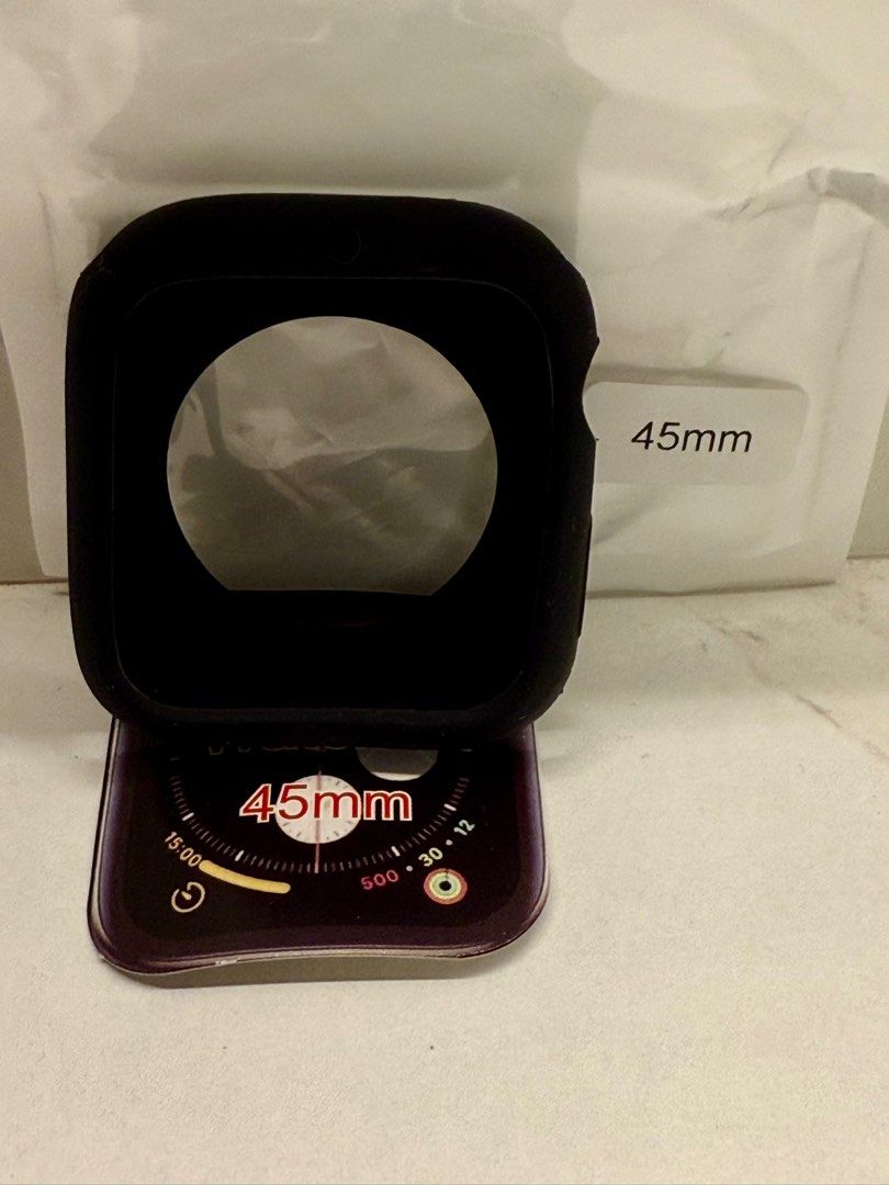 [Brand New] Apple Watch Series 7 & 8 (45mm) Soft Black Silicon Cover (Category: Other Mobile & Gadget Accessories) located in Singapore. Submitted by gary968 (Listing ID 1379109464, Image 1). Description: Brand new unused. It is soft touch kind which is very easy to put on and off..