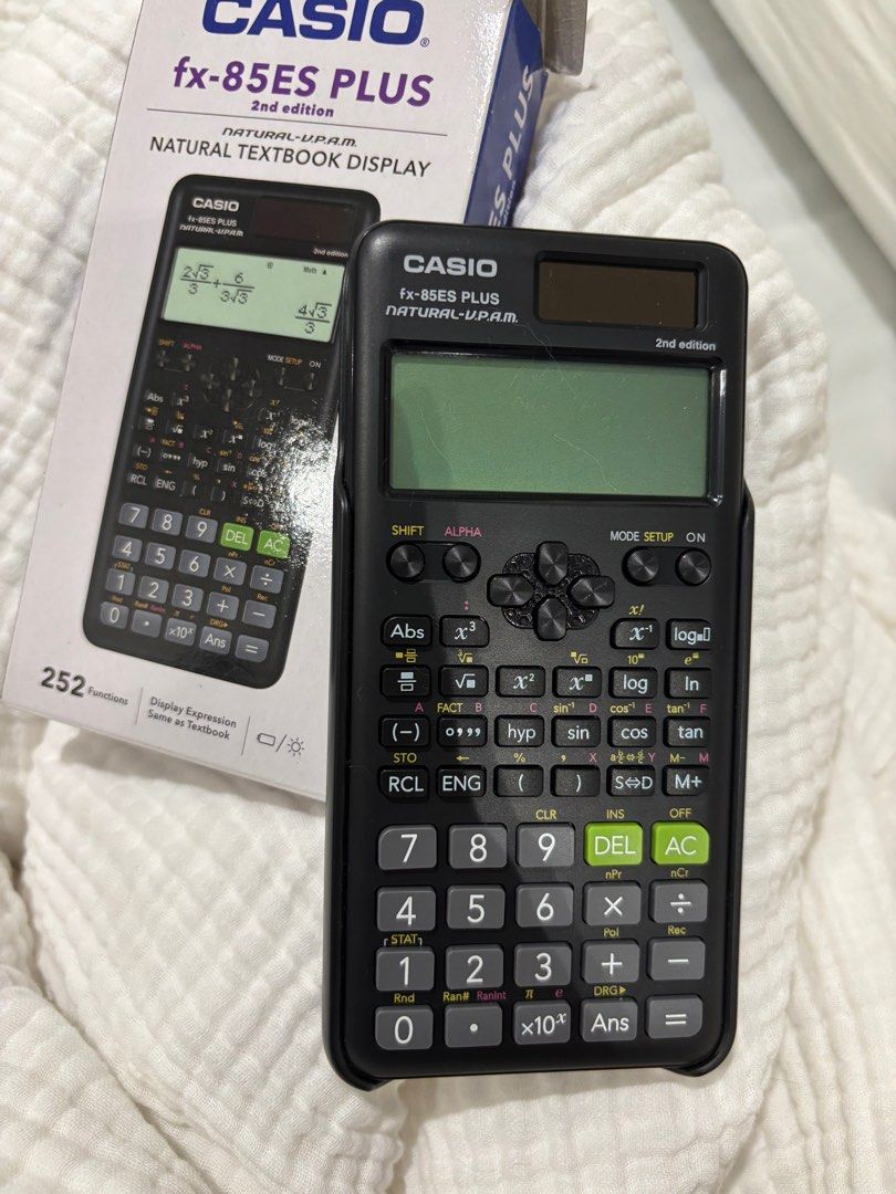 Casio fx-85ES PLUS 2nd Edition Scientific Calculator (Category: Other Gadgets) located in Singapore. Submitted by nagisacore (Listing ID 1378949323, Image 2). Description: Only used once or twice before I gave up on doing the SATs because math is too hard. .