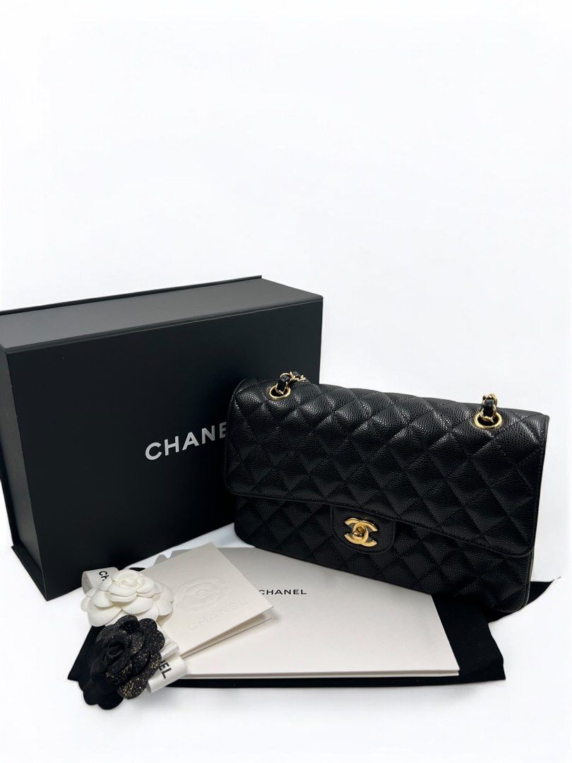 ⚜️Chanel Classic double flap bag (Category: Luxury Bags & Wallets) located in Makati City. Submitted by 90sangel (Listing ID 1379122025, Image 2). Description: •Item: Chanel Classic double flap bag in ghw⚜️ microchipped •Condition: Excellent! no hidden issues. *Timeless flap for modern woman, it's spacious enough to hold your essentials while adding a touch of elegance to any outfit.🖤👜 *Sourced from Japan, please review the photos above before 