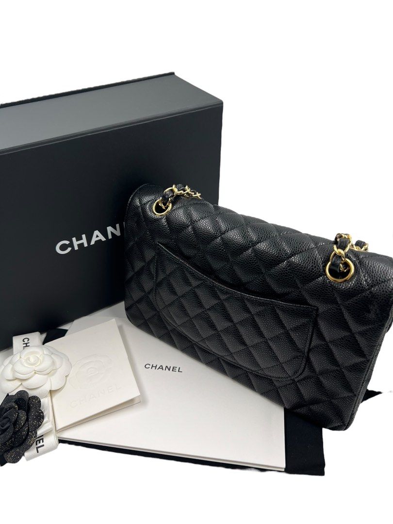 ⚜️Chanel Classic double flap bag (Category: Luxury Bags & Wallets) located in Makati City. Submitted by 90sangel (Listing ID 1379122025, Image 3). Description: •Item: Chanel Classic double flap bag in ghw⚜️ microchipped •Condition: Excellent! no hidden issues. *Timeless flap for modern woman, it's spacious enough to hold your essentials while adding a touch of elegance to any outfit.🖤👜 *Sourced from Japan, please review the photos above before 