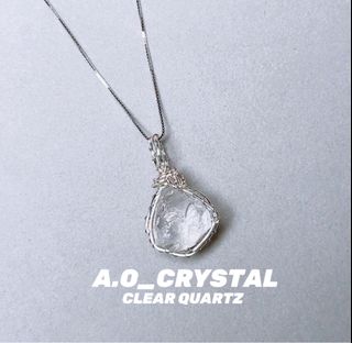 🥰白水晶CLEAR QUARTZ吊墜💖$108❤️👍🏻手工工藝編織銅線🥰64218662252803110