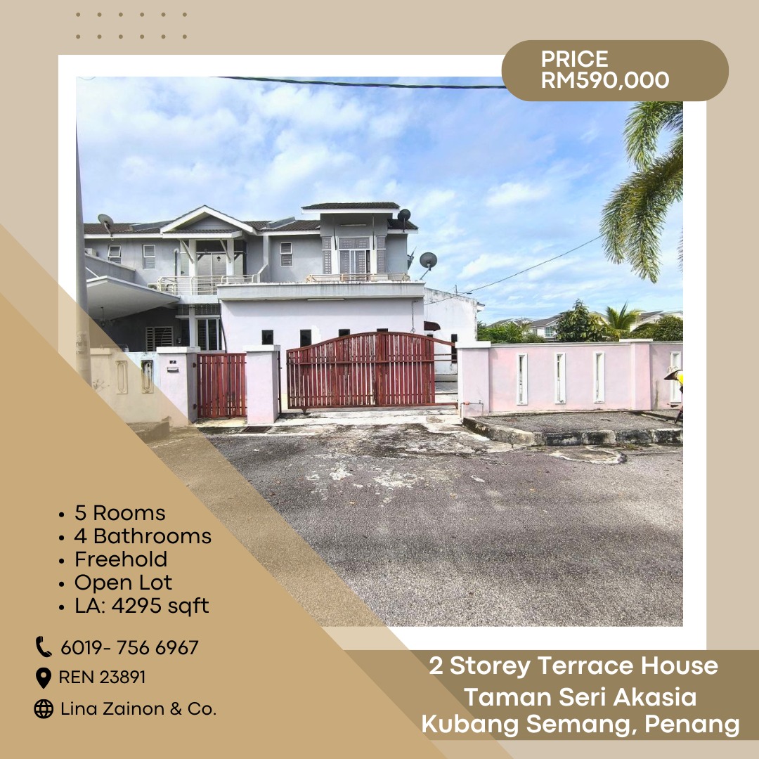 Corner Lot 2 Storey Terrace House, Taman Seri Akasia, Kubang Semang ...