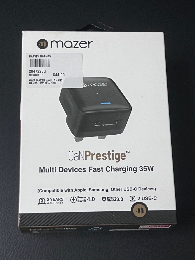 GaNPrestige Multi-Devices Fast Charging Technology 35W (Category: Chargers & Cables) located in Singapore. Submitted by lin_178 (Listing ID 1379092992, Image 1). Description: .