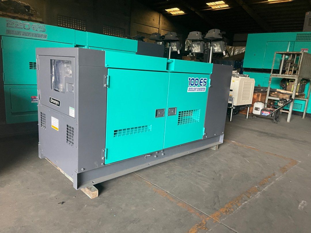 Generator Denyo Japan 100 kVA (Category: Industrial Equipment) located in Manila. Submitted by santiago0721 (Listing ID 1379025898, Image 2). Description: Japan Surplus Unit Good running Condition Isuzu Engine Six Months Warranty For PMS - change engine oil & filters - replace fuel & air filters - extract dynamo, clean & repaint - condition alternator . Full repainting, inside & outside 4-5 weeks lead time Denyo Japan trained technician will be i