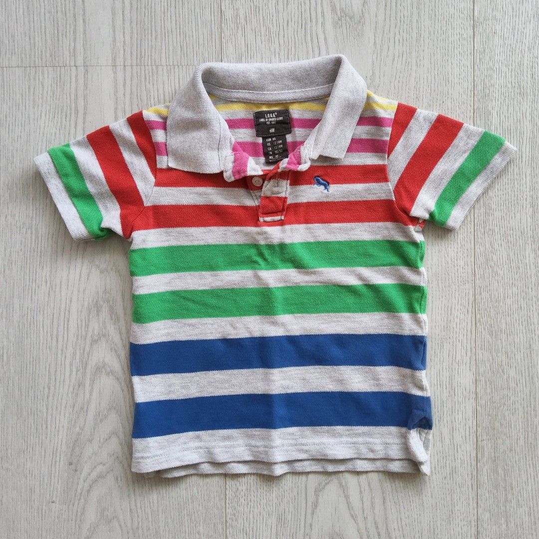 H&M Kids - Size 1yr - 1.5yr ( 12mths to 18mths ) Children 1 yr Baby Boy 12mth to 18mth Shirt Colorful Stripes Toddler Smart Collar Polo Tshirt Striped Top (Category: Babies & Kids Fashion) located in Singapore. Submitted by karo.kitty (Listing ID 1379027097, Image 2). Description: Size measurements as shown on last few photos. Collect outside Bukit Batok MRT or Letterbox Mail additional $2.