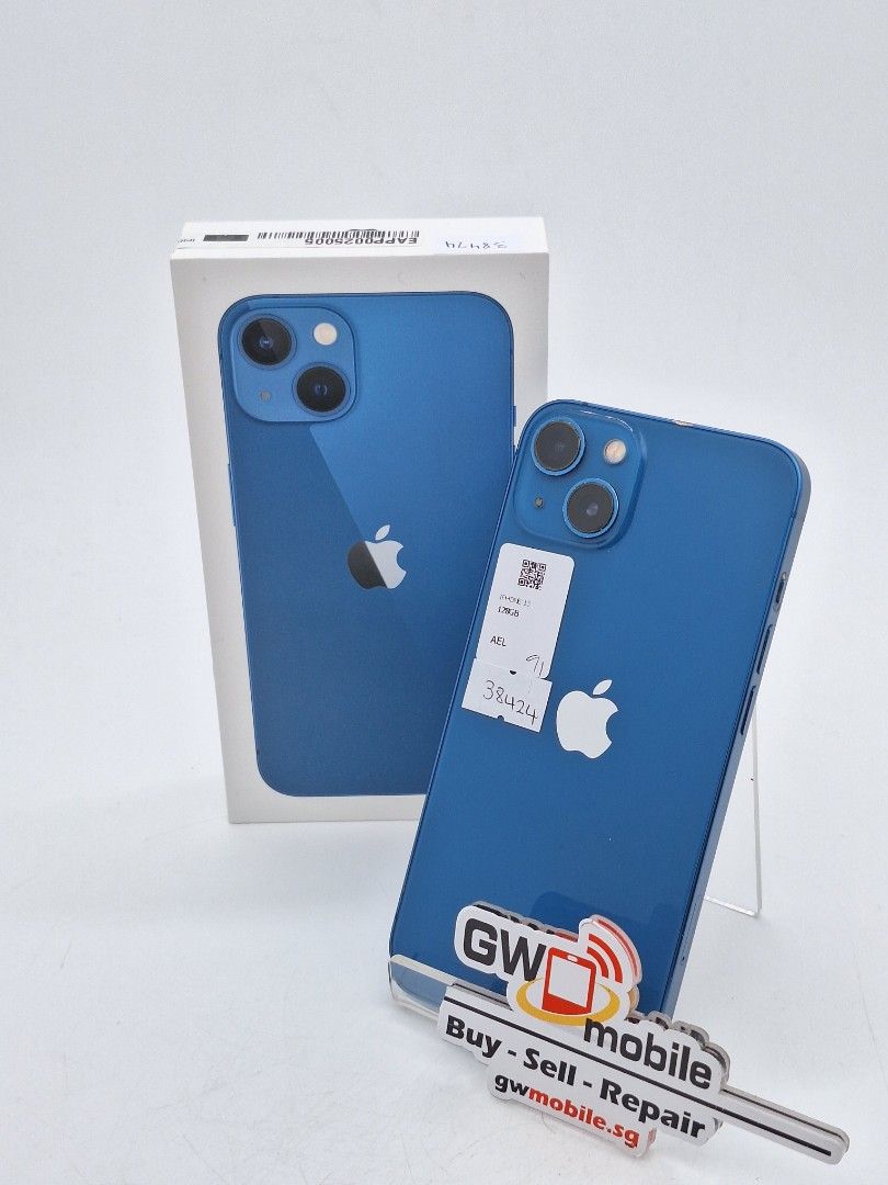 iPhone 13 Blue 128GB (Category: iPhone 13 Series ) located in Singapore. Submitted by gwmobile.sg (Listing ID 1378958404, Image 1). Description: .