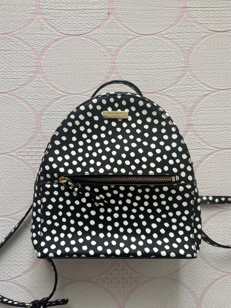 Kate Spade Polka Dot Backpack (Category: Backpacks) located in Makati City. Submitted by fittedsecond (Listing ID 1378988184, Image 1). Description: brand new, never used original and authentic, bought in kate spade store in USA pretty polka dot pattern is very trendy rn!.