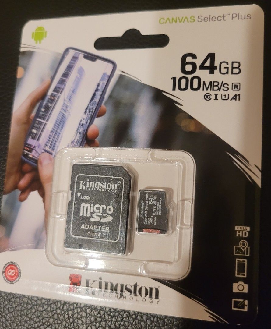 Kingston 64 GB Micro Adapter Card (Category: Memory & SD Cards) located in Singapore. Submitted by curryricebb (Listing ID 1379090284, Image 1). Description: Brand new from local store. Sealed and authentic. Free Smartpac Mailing. Price $10.