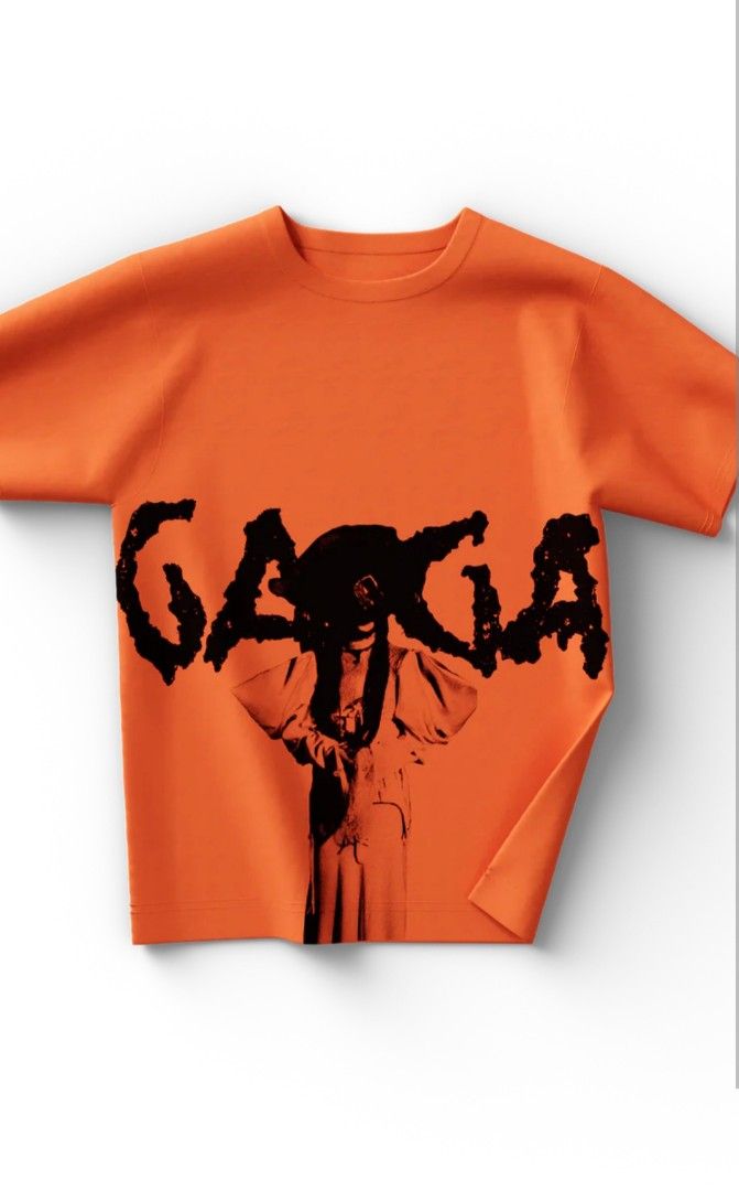 Official Lady Gaga Mayhem Orange Pose T-Shirt, Men's Fashion, Tops