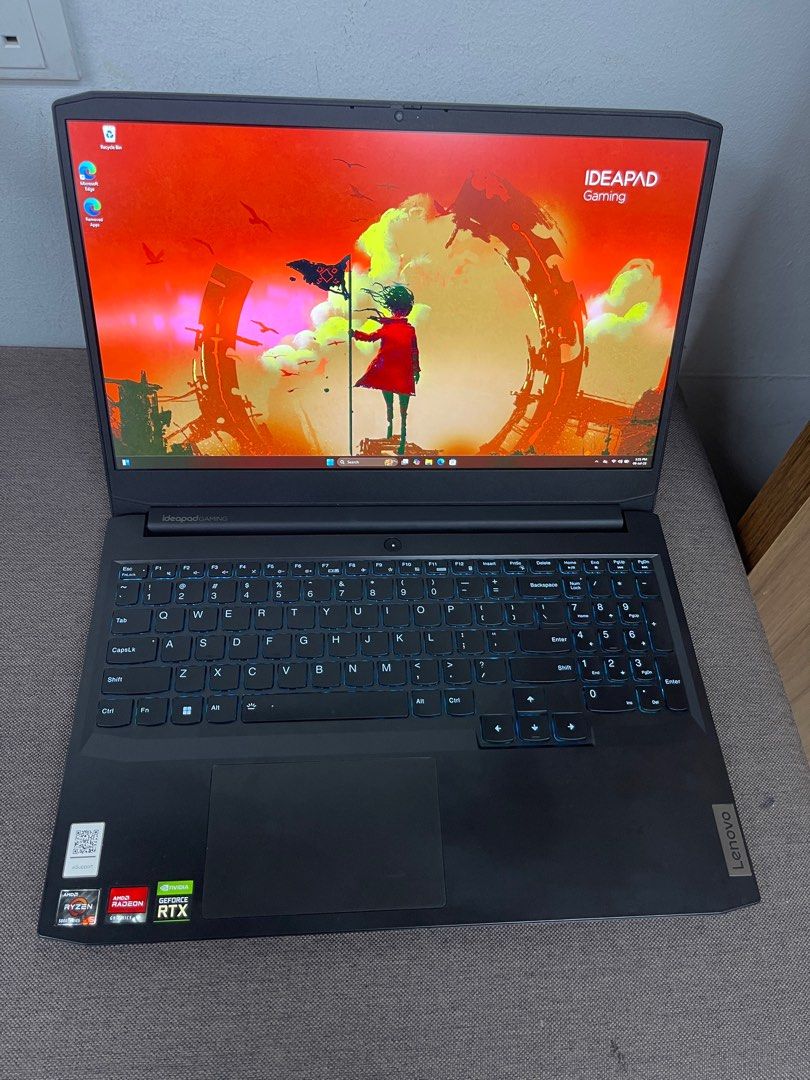 Lenovo IdeaPad gaming 3 laptop rtx 3060 ryzen 5 16gb ram (Category: Laptops & Notebooks) located in Singapore. Submitted by ulinktechnology (Listing ID 1378971010, Image 1). Description: Lenovo IdeaPad gaming 3 laptop Amd ryzen 5 16gb ram Rtx 3060 graphics 1tb + 512gb ssd Comes with set and charger Very good condition Have back light keyboard Selling $750 We accept trade in for your laptop macbook iPhone iPad game consoles working or spoilt.
