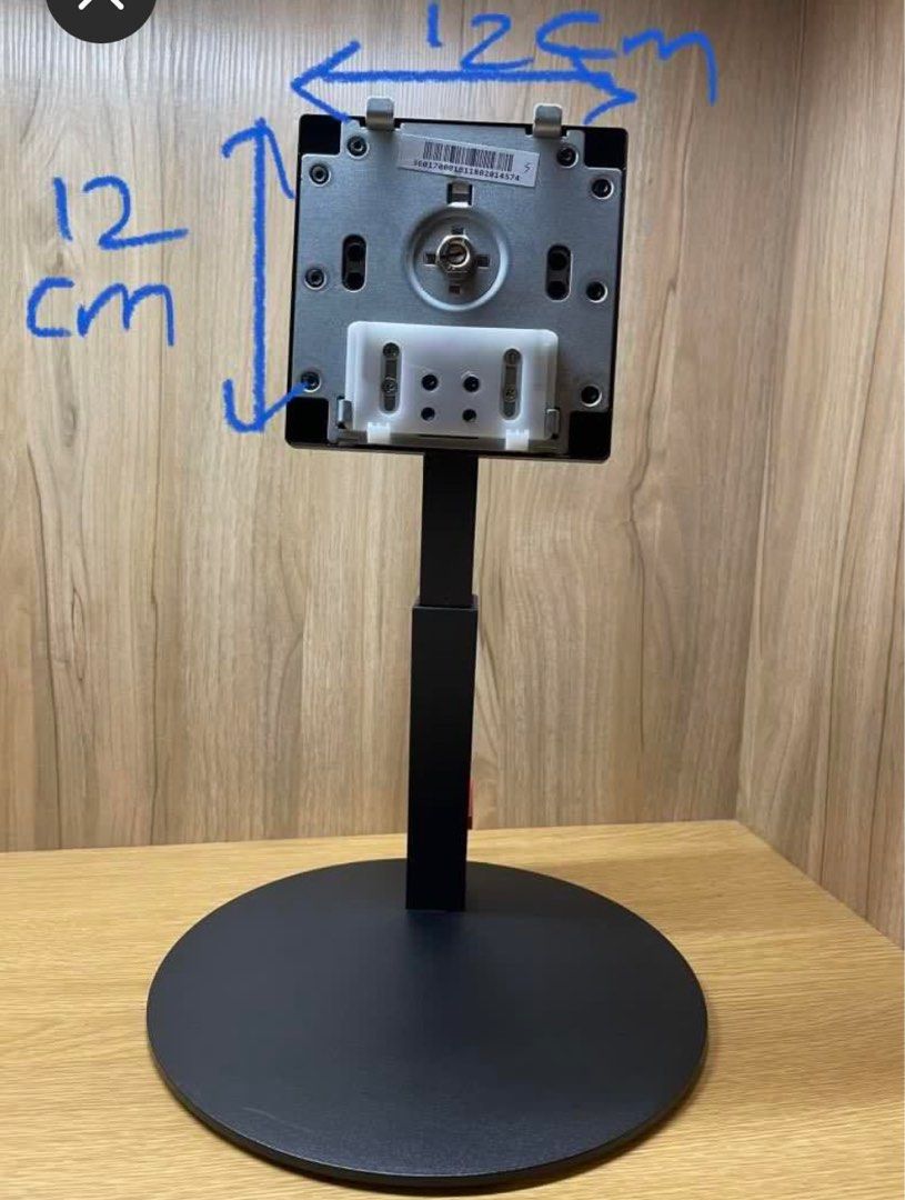 Lenovo monitor stand - good as new (Category: Monitor Screens) located in Singapore. Submitted by chua_unicorns (Listing ID 1378966158, Image 3). Description: Monitor stand - original from Lenovo model T24i-10. Please refer to pictures for various dimensions. If you need more details please let me know. Good as new - selling as I have mounted my monitor. Self collect. Delivery can be arranged at a small fee depending on location. .