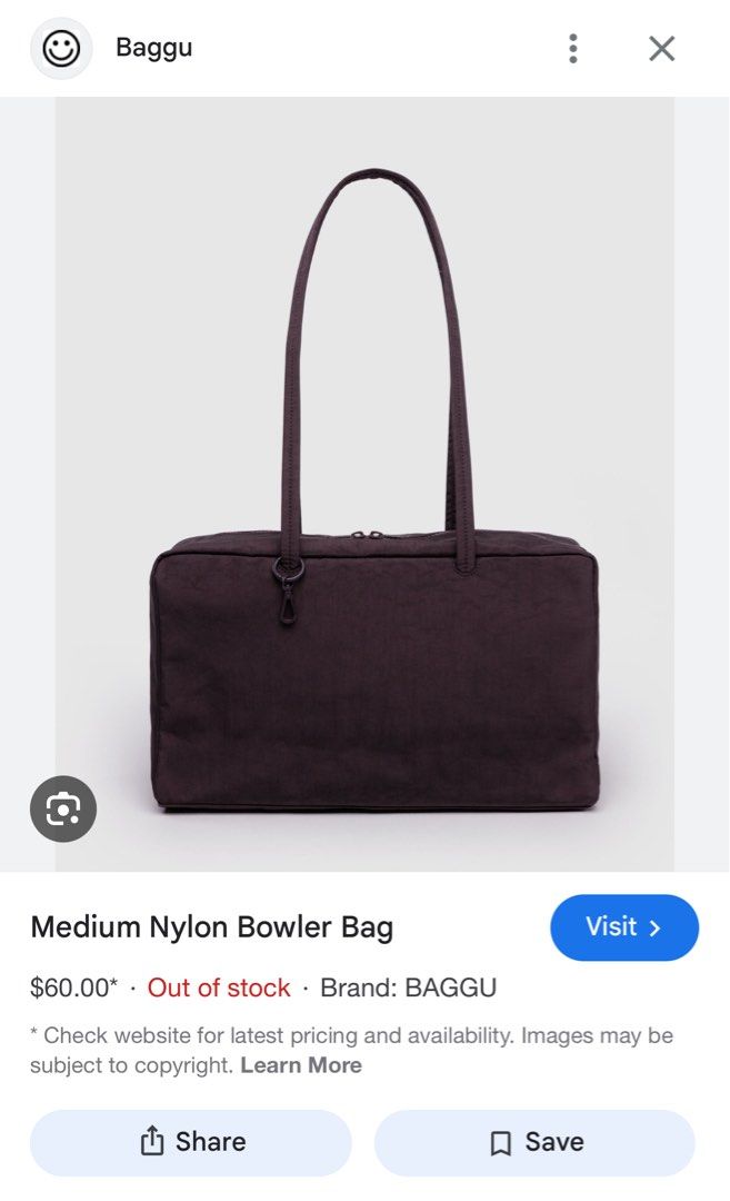 LF: BAGGU MEDIUM BOWLER BAG (Category: Shoulder Bags) located in Quezon City. Submitted by namaroo (Listing ID 1378942750, Image 1). Description: .