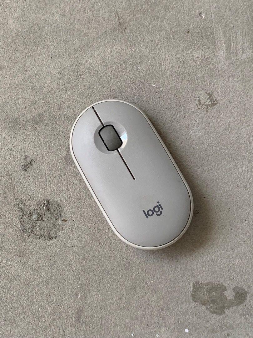 Logitech Pebble Mouse (Grey, Bluetooth+Dongle)