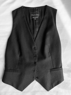 Massimo Dutti black waist coat vest 黑色背心64224721934850110