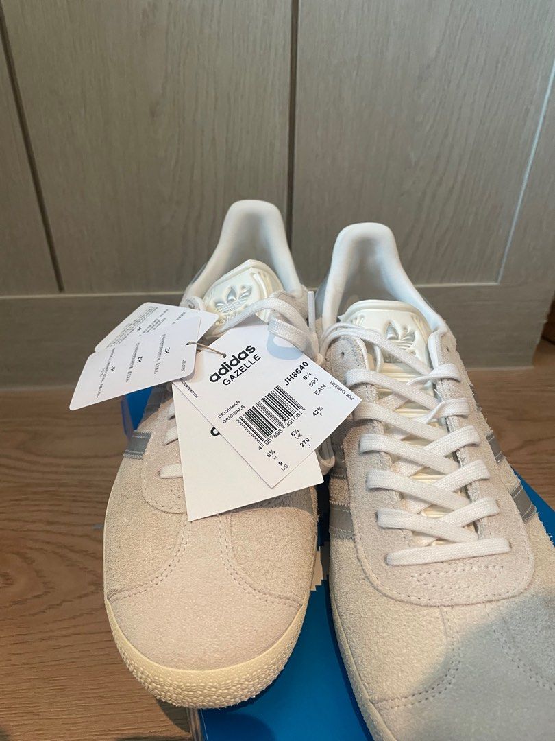 Original Adidas Gazelle Gray sz 9 (Category: Sneakers) located in Manila. Submitted by rain_manoy (Listing ID 1379007766, Image 3). Description: BNDS Guaranteed authentic Complete with tags and box Selling below srp Size 9US Gray with silver stripes.