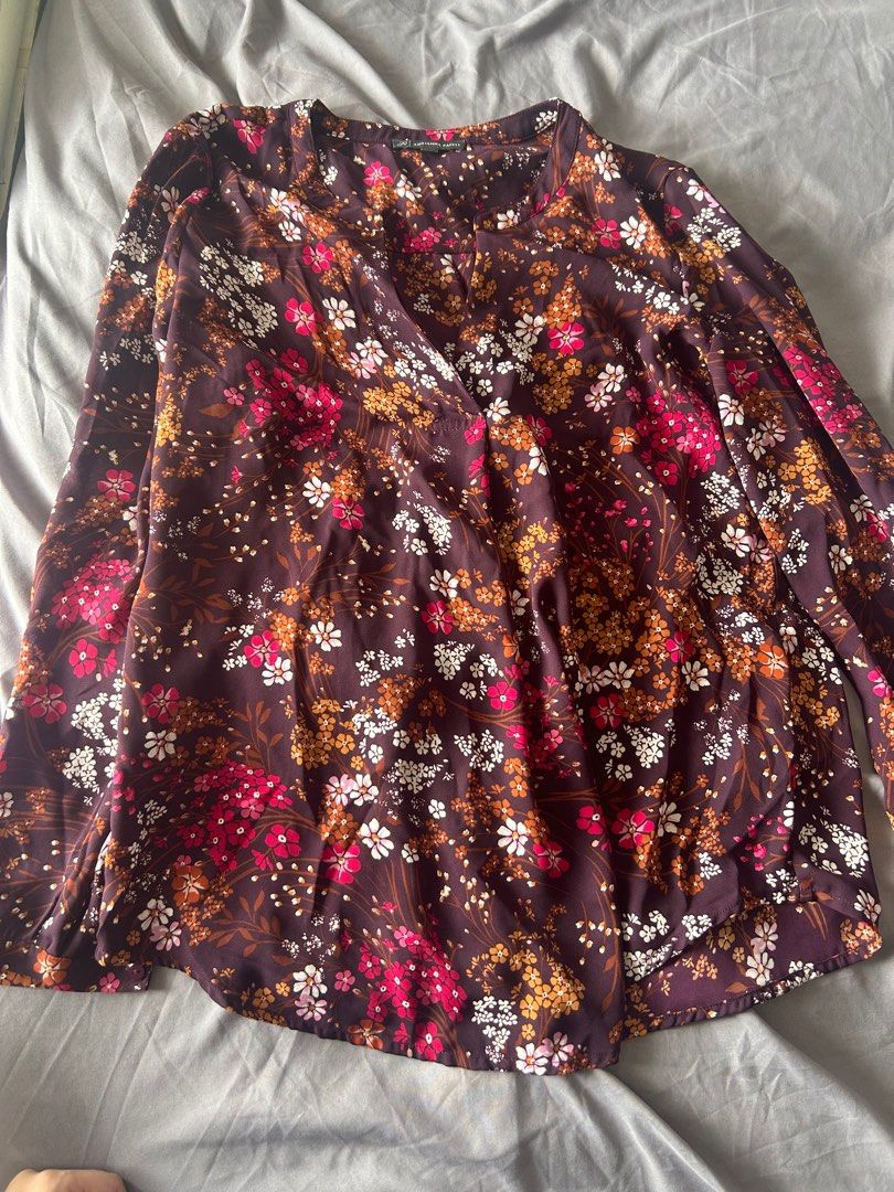 Pack of 2 long sleeve blouses (Category: Blouses) located in Manila. Submitted by next.stage (Listing ID 1378933085, Image 1). Description: Top 1: Adrianna Papell Top 2: Talbots .