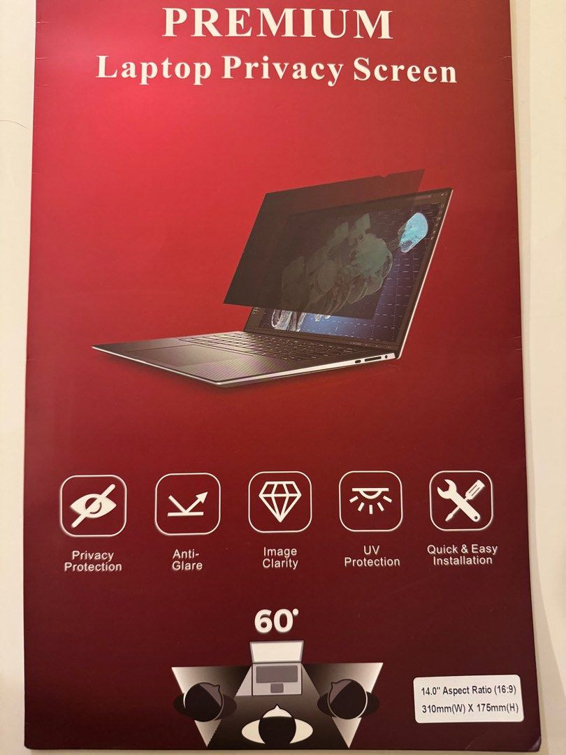 Premium Laptop Privacy Screen (Category: Monitor Screens) located in Pasig City. Submitted by mary.mary7 (Listing ID 1379062098, Image 1). Description: Premium Laptop Privacy Screen Sealed Privacy Screen 14 inches.