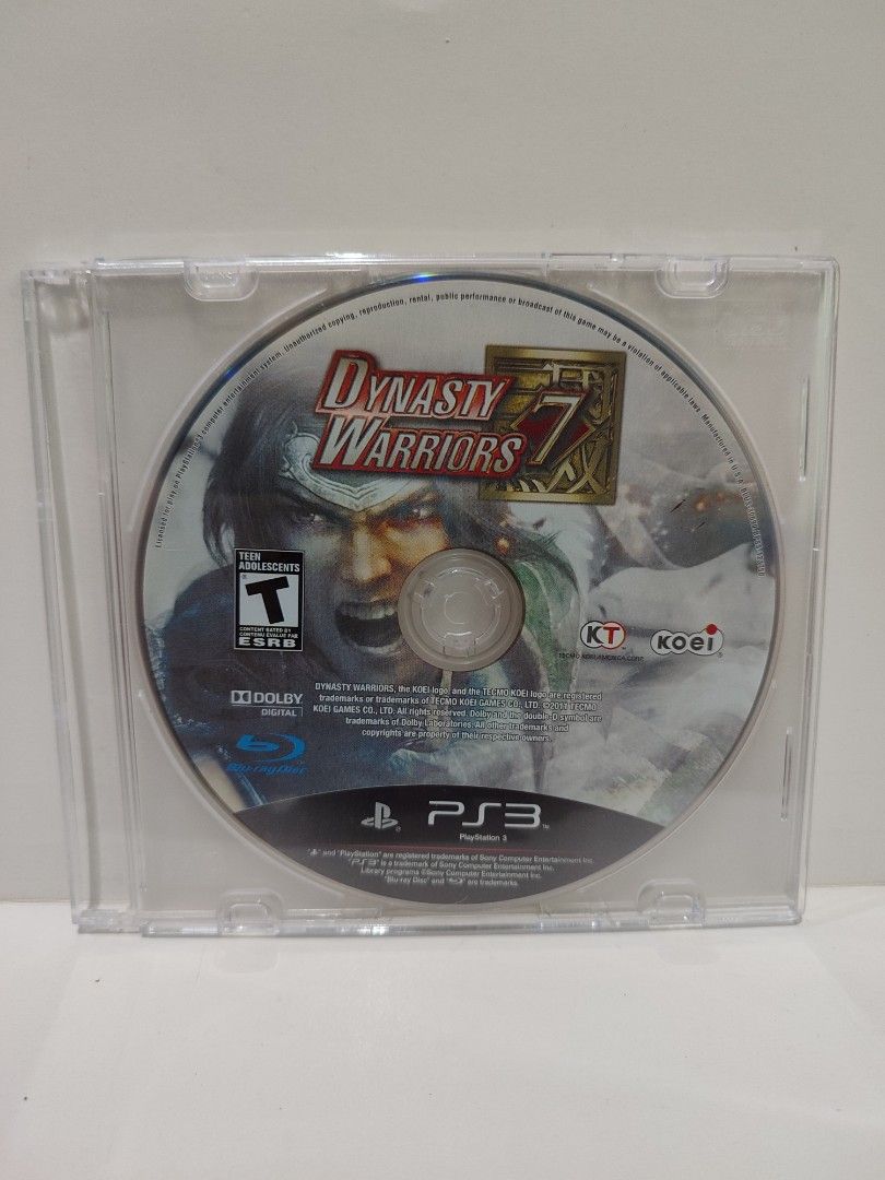 PS3 - Dynasty Warriors 7 (LOOSE) "R1" (Category: PlayStation) located in Mendez-Nunez. Submitted by sf2_gameshop (Listing ID 1378979695, Image 1). Description: PLEASE READ: Condition: The disc is in good condition. Tested working. It comes in a replacement cd case. Genre: Hack and slash Mode: Single-player, multiplayer Region: 1 - US Voice: English In-game text: English Feel free to chat for any inquiries and you may visit my shop regularly for i