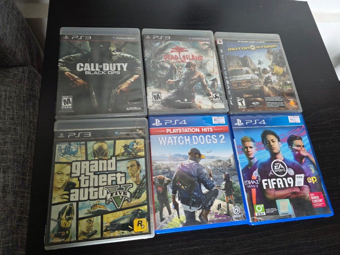 Playstation games (Category: PlayStation) located in Baliuag. Submitted by collantesaldrich (Listing ID 1377951720, Image 2). Description: selling used games all working condition gta 5 with map PS3 P400 gran tursimo 5 PS3. P300 call of duty blacknops PS3 P150 motorstorm PS3. P150 nba 2k11 PS3 (jordan cover) P250 nba 2k12 PS3 (jordan cover) P250 nba 2k16 PS4 (curry) P250 nba 2k17 PS4 (paul george) P250 nba 2k17 PS4 (legend edition kobe) P900 nba 