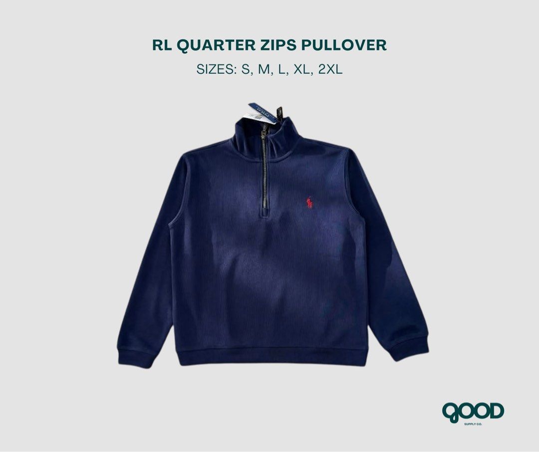RL Quarter Zips Pullover | Sweater | Jacket (Category: Coats, Jackets and Outerwear) located in Malolos. Submitted by moncaro.outlet (Listing ID 1379097945, Image 3). Description: FOR PRE-ORDER ONLY (Ships in 7-10 Days) Polo Ralph Lauren Quarter Zip Pullover - Brand New | Premium Quality - Available in S, M, L, XL, 2XL - Inclusions: Sealed with Tag - Lowest Price Guaranteed 💯 Available Colors: Black, Navy Blue, White, Green, Oat, Light Grey, Bei