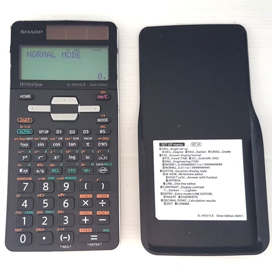 Sharp EL-W531S II Scientific Calculator (Silver Edition), Sleek Model ...