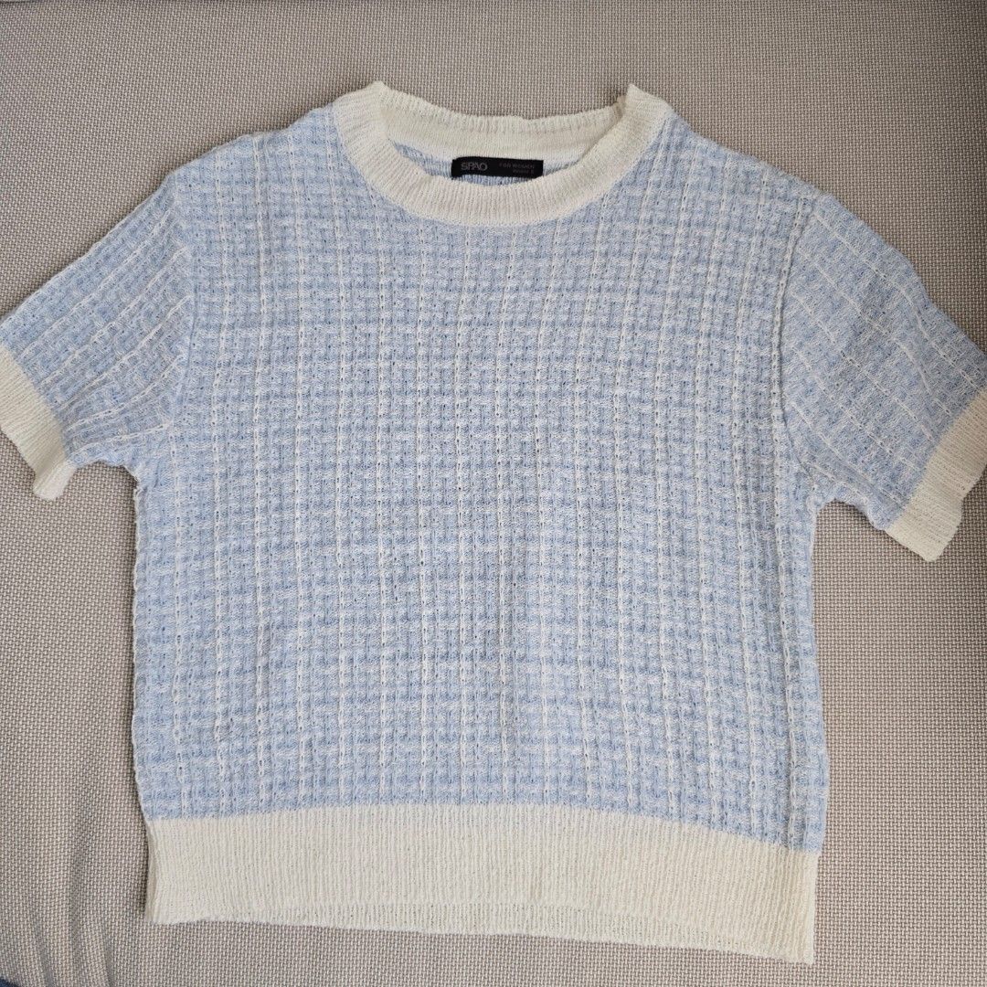 Spao Blue Blouse (Category: Blouses) located in Quezon City. Submitted by ahlexaa (Listing ID 1379011826, Image 2). Description: Brand: Spao Size: Small Color: Blue Usage: Used once for a shoot Flaws: None 💸 Payments via Gcash only 🚚 Shipping from QC, via Grab/Lalamove, Gogoexpress. Fee c/o buyer ❌️ No returns or exchanges. All sales are final.