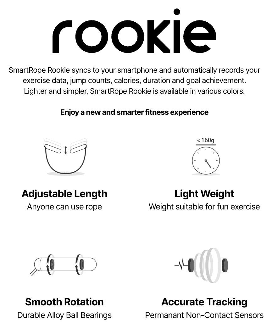 Rookie Jump Rope Tangram SmartRope Rookie Jump Rope, Health & Nutrition, Health ...