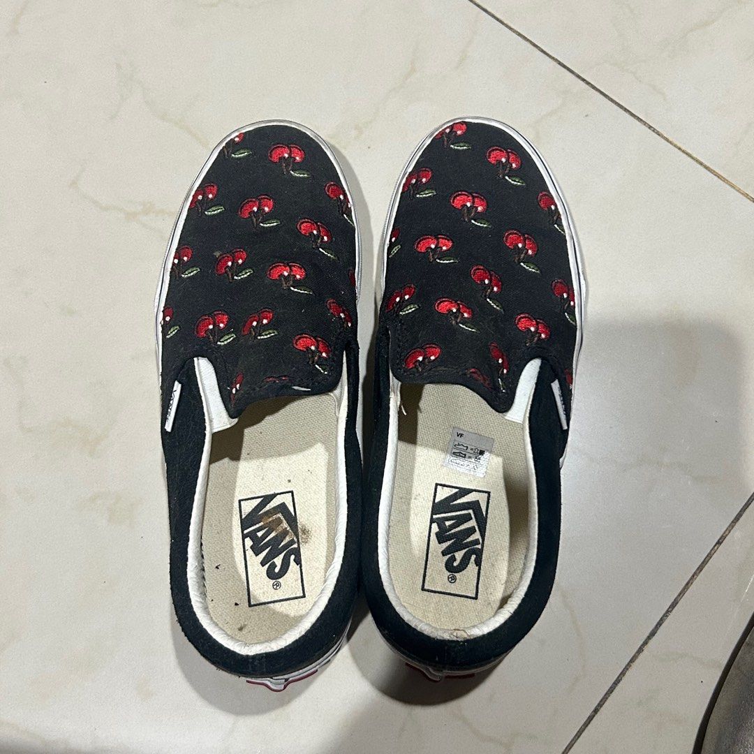 vans cherry slipon shoes slip on