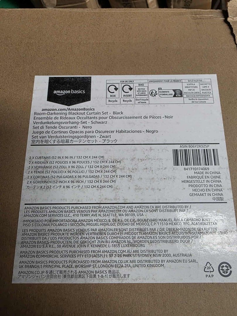 vb AMAZON BASICS Room-Darkening Blackout Curtain Set (Category: Curtains & Blinds) located in Manila. Submitted by dolorchris69891 (Listing ID 1379082177, Image 2). Description: AMAZON BASICS Room-Darkening Blackout Curtain Set SIZE: 52 IN X 96 IN / 132 CM X 244 CM) ✅️BLACK ✅LIGHT GREY ️✅️LIGHT BLUE 1k pair na po.